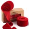 Velvet Ribbon for Gift Wrapping Red Handmade Fringe Ribbons for Crafts Bouquet Christmas Decorations 2 Rolls 1 1/2 Inch x 2 Yd (4 Yards Total)